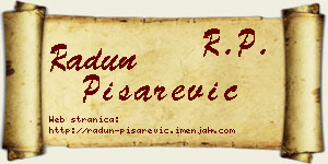 Radun Pisarević vizit kartica